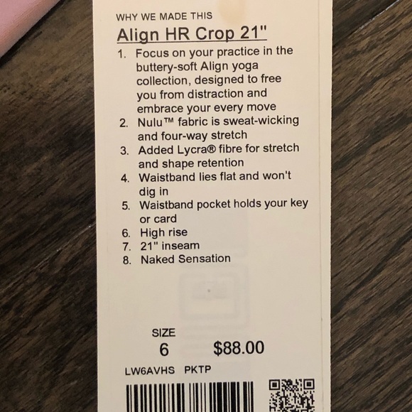 Pink Taupe Hi-Rise Align Lululemon 21” Pant Size 6 - Picture 5 of 16